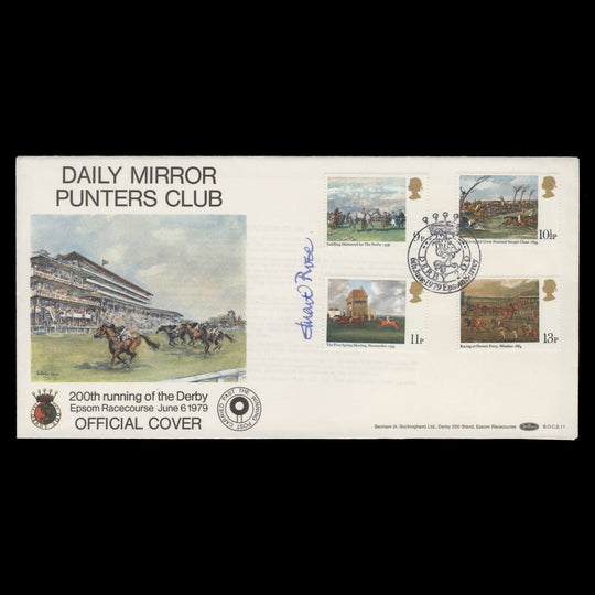 Great Britain 1979 Horseracing Paintings first day cover signed by designer