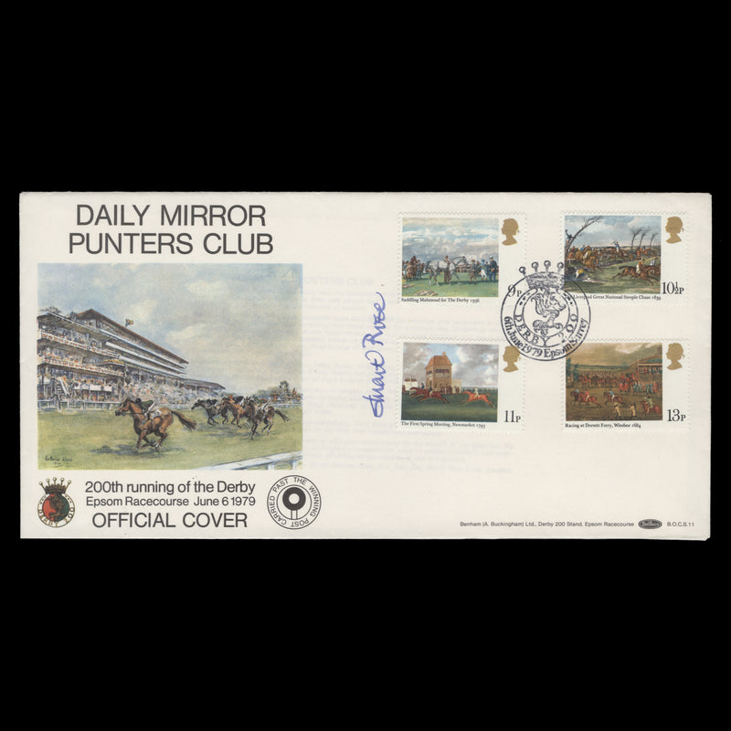 Great Britain 1979 Horseracing Paintings first day cover signed by designer
