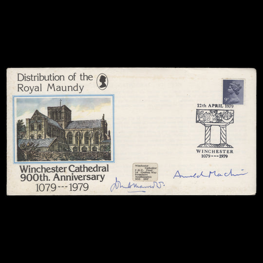 Great Britain 1979 Winchester Cathedral Anniversary cover signed by Arnold Machin