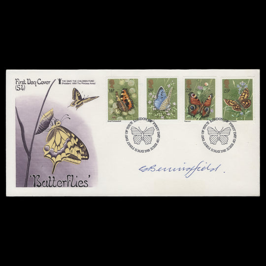 Great Britain 1981 Butterflies first day cover signed by Gordon Beningfield