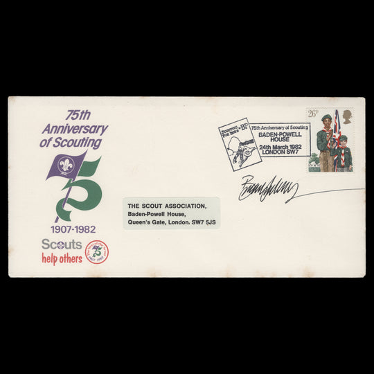 Great Britain 1982 Scouting Anniversary first day cover signed by designer