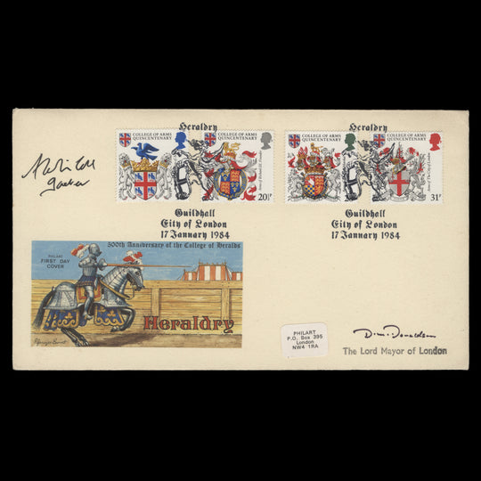Great Britain 1984 College of Arms first day cover signed by Dame Mary Donaldson