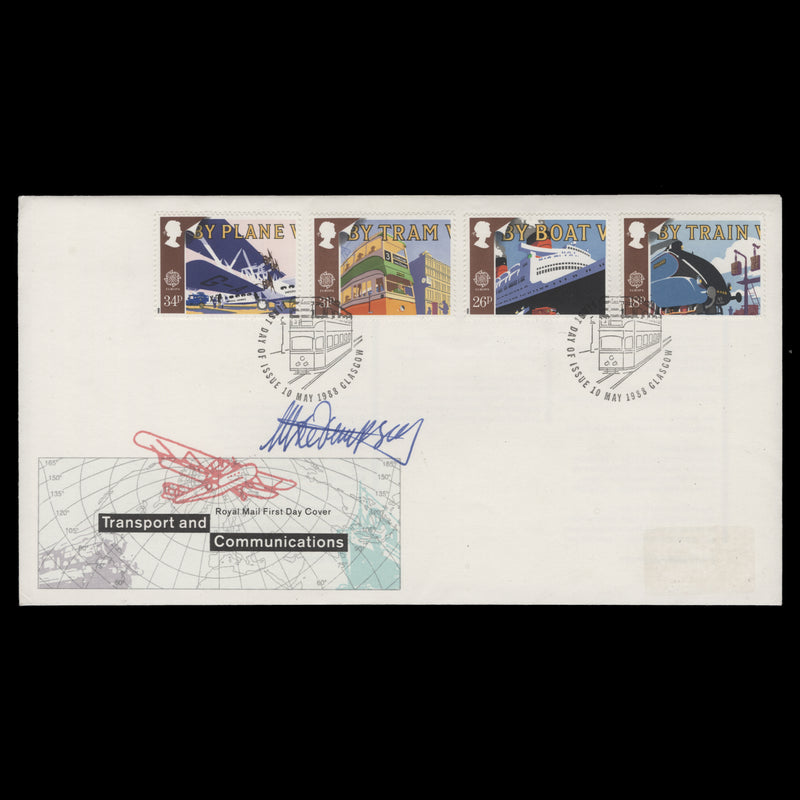 Great Britain 1988 Transport and Mail Services first day cover signed by designer