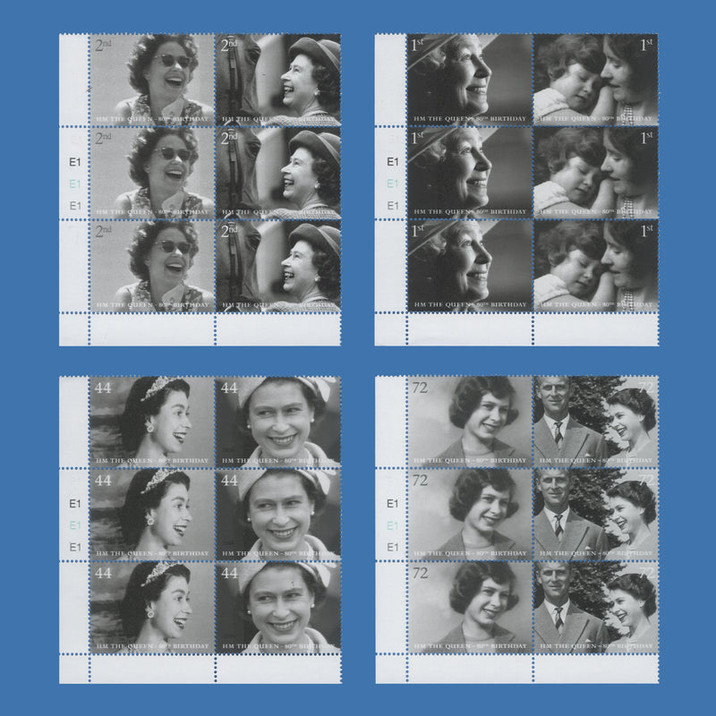 Great Britain 2006 (MNH) Queen Elizabeth II's Birthday cylinder blocks