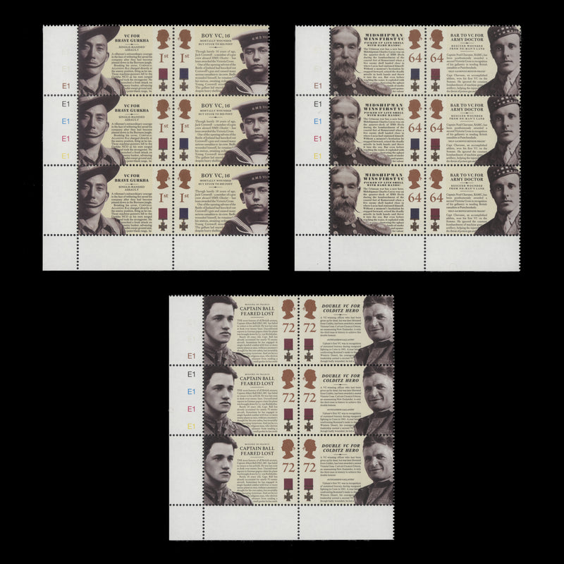 Great Britain 2006 (MNH) Victoria Cross Anniversary cylinder blocks
