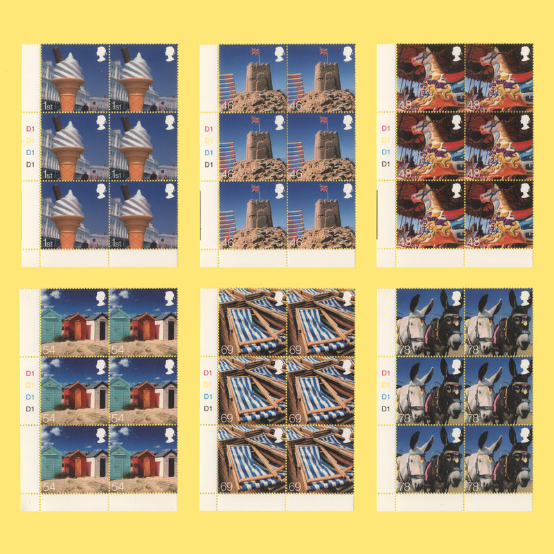 Great Britain 2007 (MNH) Beside the Seaside cylinder blocks