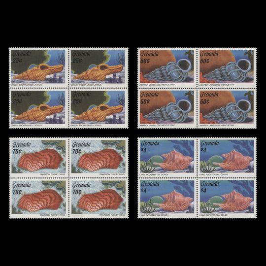 Grenada 1986 (MNH) Sea Shells blocks