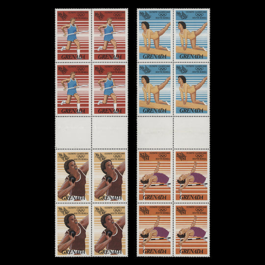 Grenada 1986 (Variety) Olympic Games, Seoul horizontal gutter blocks