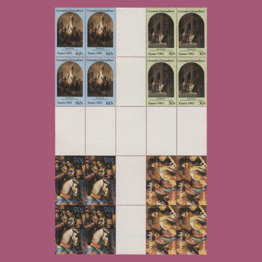 Grenada/Grenadines 1982 (Variety) Easter cross gutter block