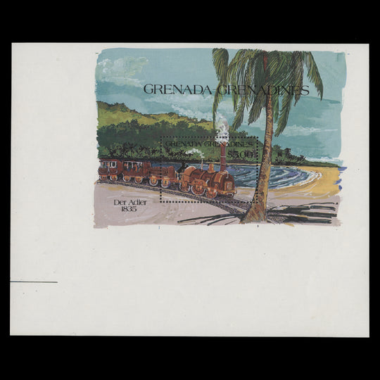 Grenadines of Grenada 1984 (Variety) $5 Der Adler uncut miniature sheet