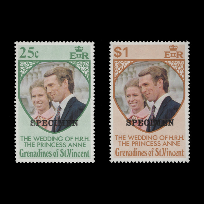 Grenadines of St Vincent 1973 (MNH) Royal Wedding SPECIMEN set