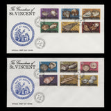 Grenadines of St Vincent 1974-76 Shells & Molluscs first day covers, PORT ELIZABETH