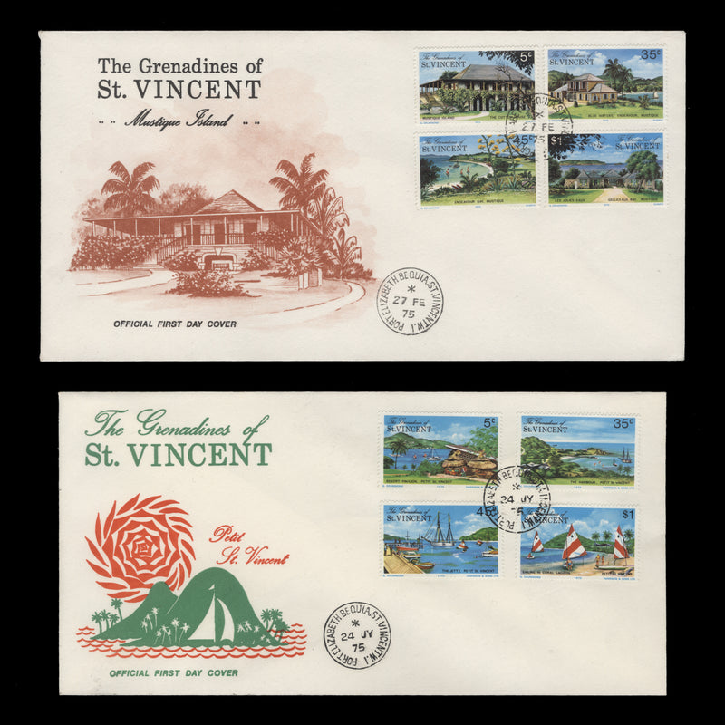 Grenadines of St Vincent 1974-77 Island Views first day covers