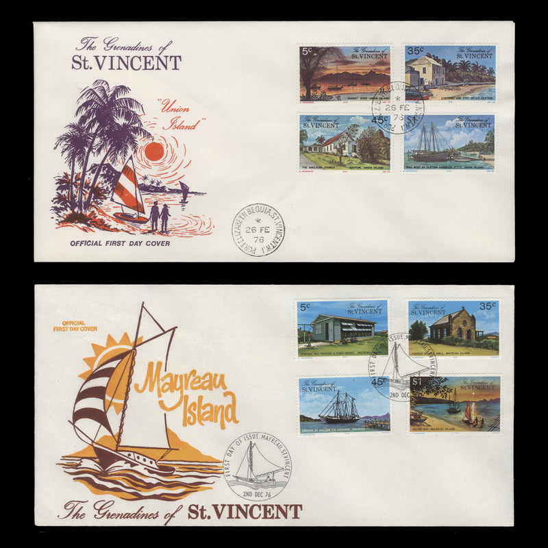 Grenadines of St Vincent 1974-77 Island Views first day covers
