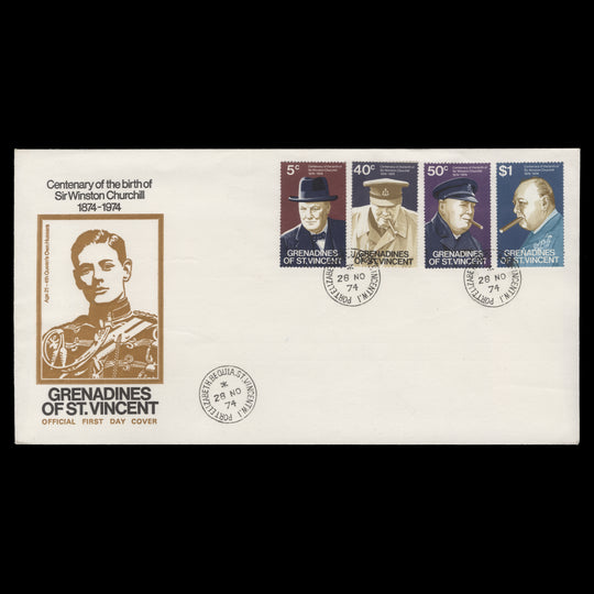 Grenadines of St Vincent 1974 Churchill Birth Centenary first day cover