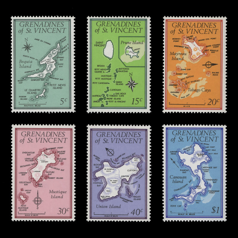 Grenadines of St Vincent 1974 (MNH) Maps set