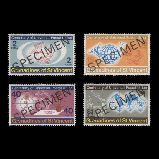Grenadines of St Vincent 1974 (MNH) UPU Centenary SPECIMEN set