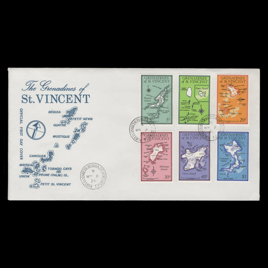 Grenadines of St Vincent 1974 Maps first day cover, PORT ELIZABETH