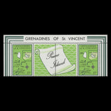 Grenadines of St Vincent 1974 (Variety) 15c Maps gutter pair with extra island flaw