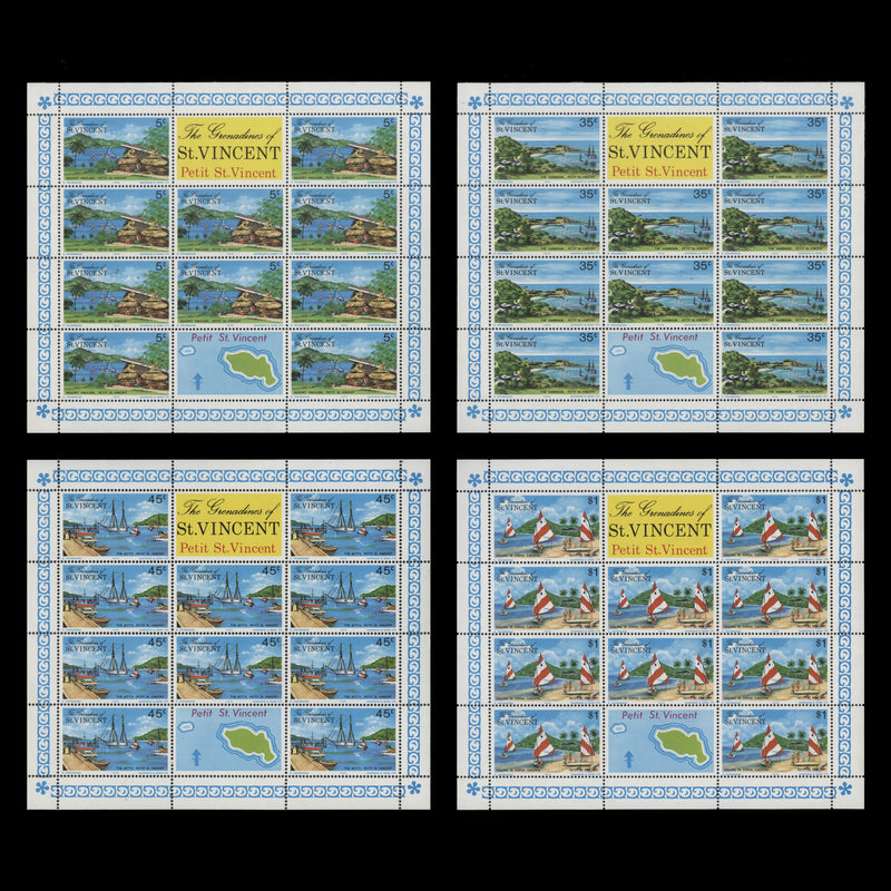 Grenadines of St Vincent 1975 (MNH) Petit St Vincent sheetlets