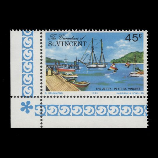 Grenadines of St Vincent 1975 (Variety) 45c Petit St Vincent with watermark to right