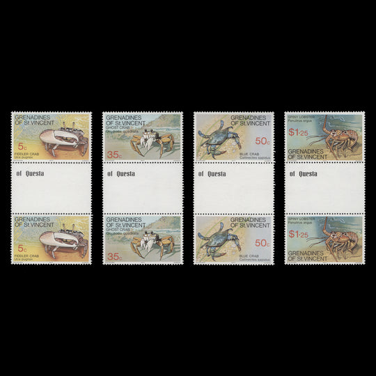 Grenadines of St Vincent 1977 (MNH) Crustaceans gutter pairs
