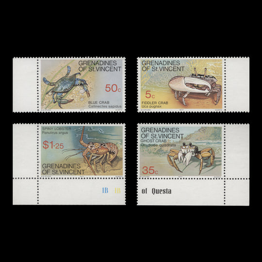 Grenadines of St Vincent 1977 (Variety) Crustaceans set with watermark to right