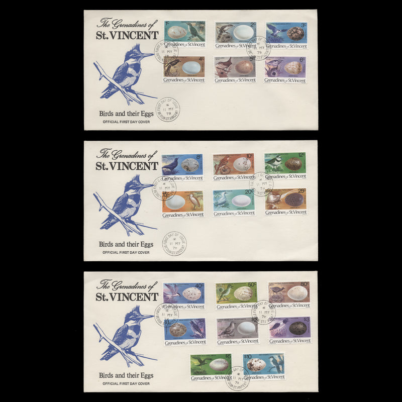 Grenadines of St Vincent 1978 Birds & Eggs first day covers, BEQUIA