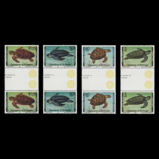 Grenadines of St Vincent 1978 (MNH) Turtles gutter pairs