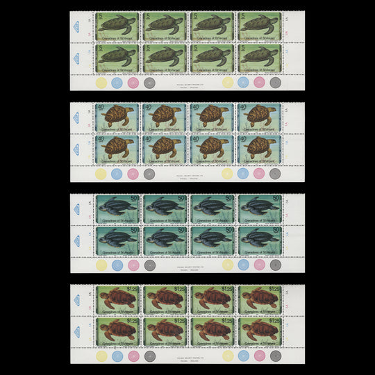 Grenadines of St Vincent 1978 (MNH) Turtles plate blocks