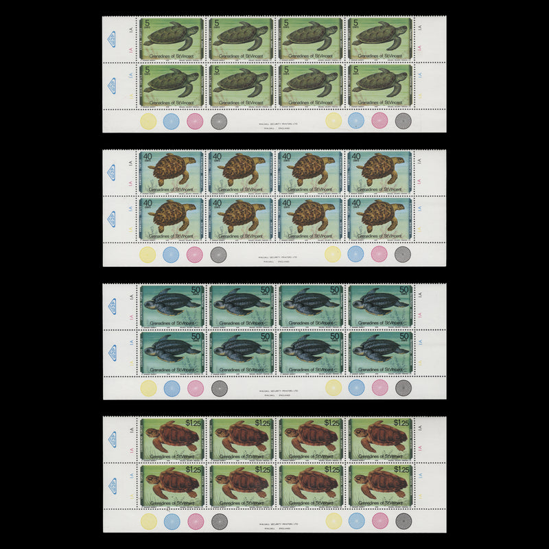 Grenadines of St Vincent 1978 (MNH) Turtles plate blocks