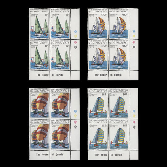 Grenadines of St Vincent 1979 (MNH) National Regatta imprint blocks