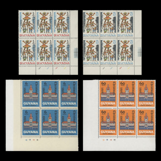 Guyana 1969 (MNH) Christmas plate blocks