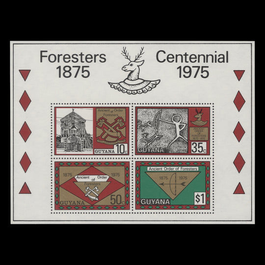 Guyana 1975 (MNH) Foresters Centenary miniature sheet