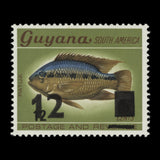 Guyana 1981 (Variety) 12c/12c/6c Patua surcharge missing