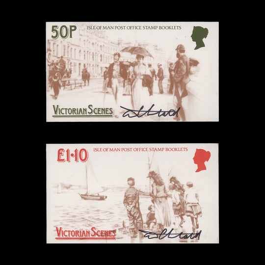 Isle of Man 1987 Victorian Scenes booklets signed by Tony Theobald