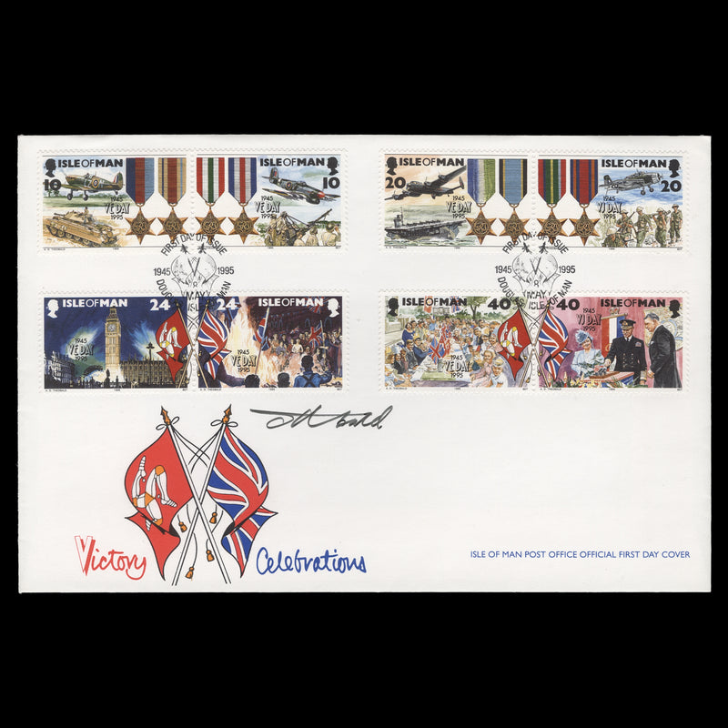 Isle of Man 1995 VE Day Anniversary first day cover signed by designer