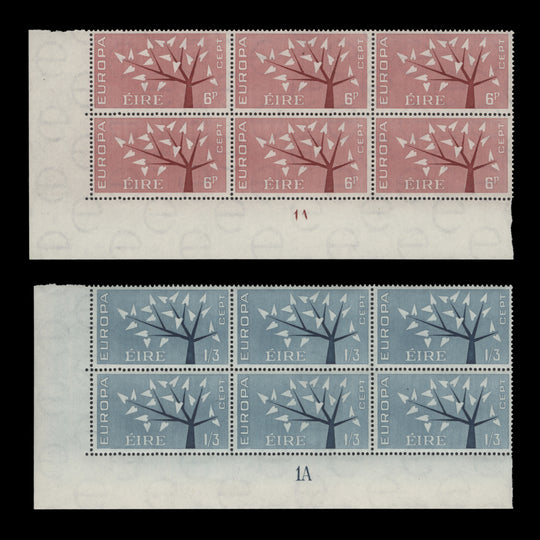 Ireland 1962 (MNH) Europa plate 1A blocks