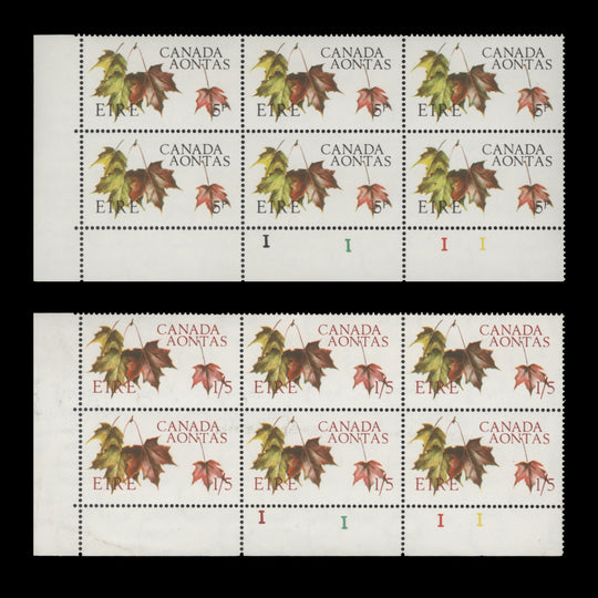 Ireland 1967 (MNH) Canadian Confederation Centenary cylinder blocks