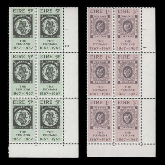 Ireland 1967 (MNH) Fenian Centenary cylinder blocks