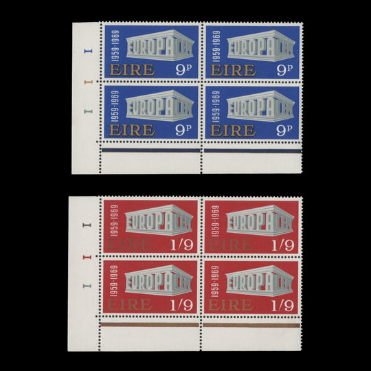Ireland 1969 (MNH) Europa cylinder blocks