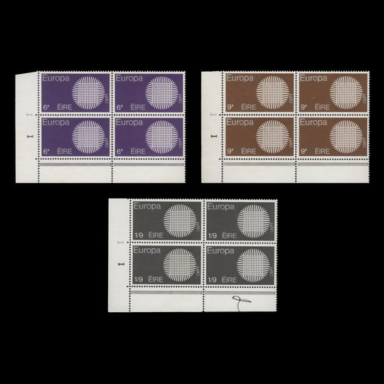 Ireland 1970 (MNH) Europa cylinder blocks