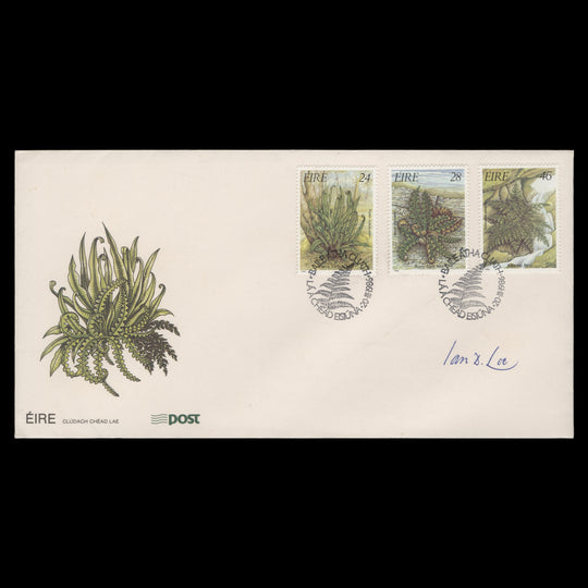 Ireland 1986 Ferns first day cover signed by designer