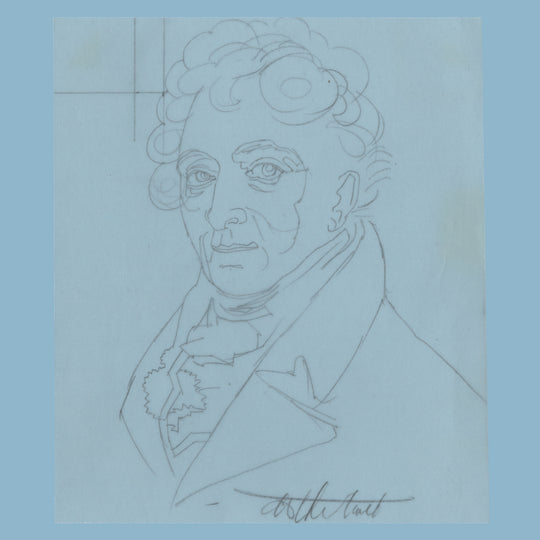 Isle of Man 1981 Mark Wilks Death Anniversary pencil essay by Tony Theobald