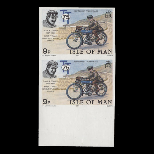 Isle of Man 1982 Charlie Collier/TT Race Winners imperf proof pair
