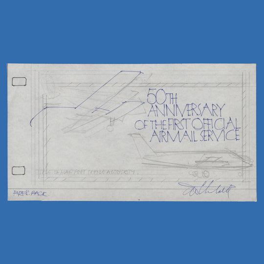 Isle of Man 1984 Airmail Anniversary presentation pack pen and pencil essay