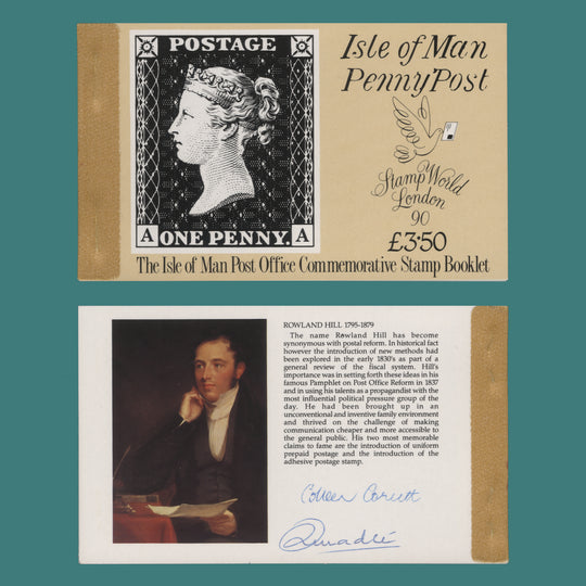 Isle of Man 1990 Penny Black Anniversary booklet signed by designer