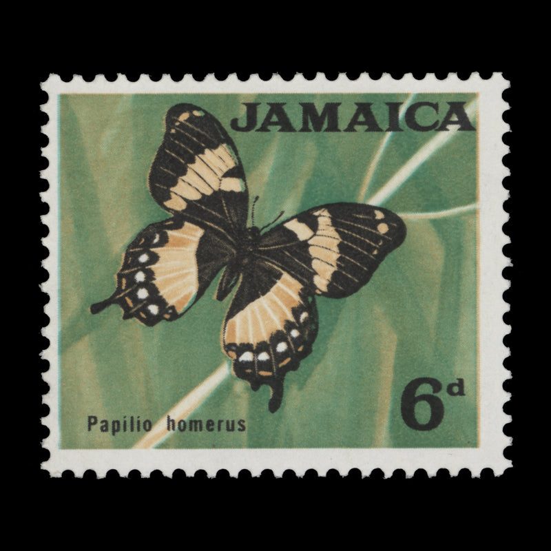 Jamaica 1964 (Error) 6d Papilio Homerus missing blue