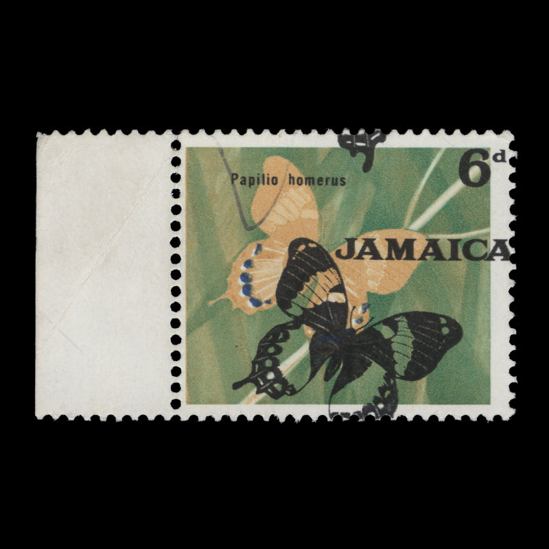 Jamaica 1964 (Variety) 6d Papilio Homerus with black shift