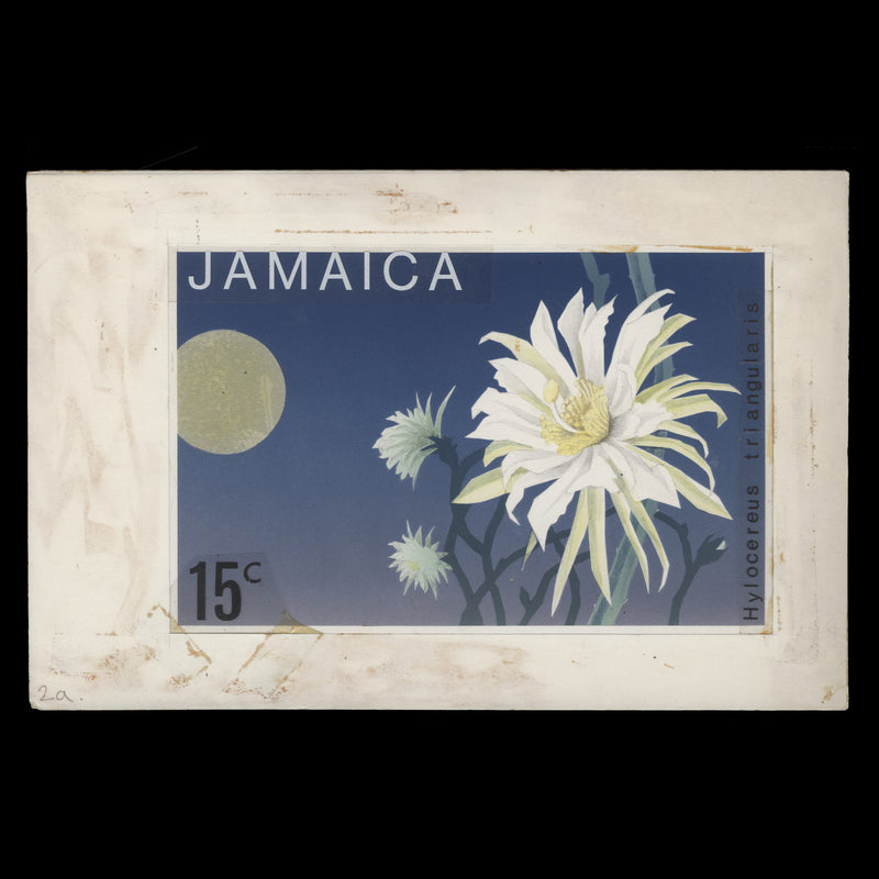 Jamaica 1973 Hylocereus Triangularis watercolour essay by Sylvia Goaman
